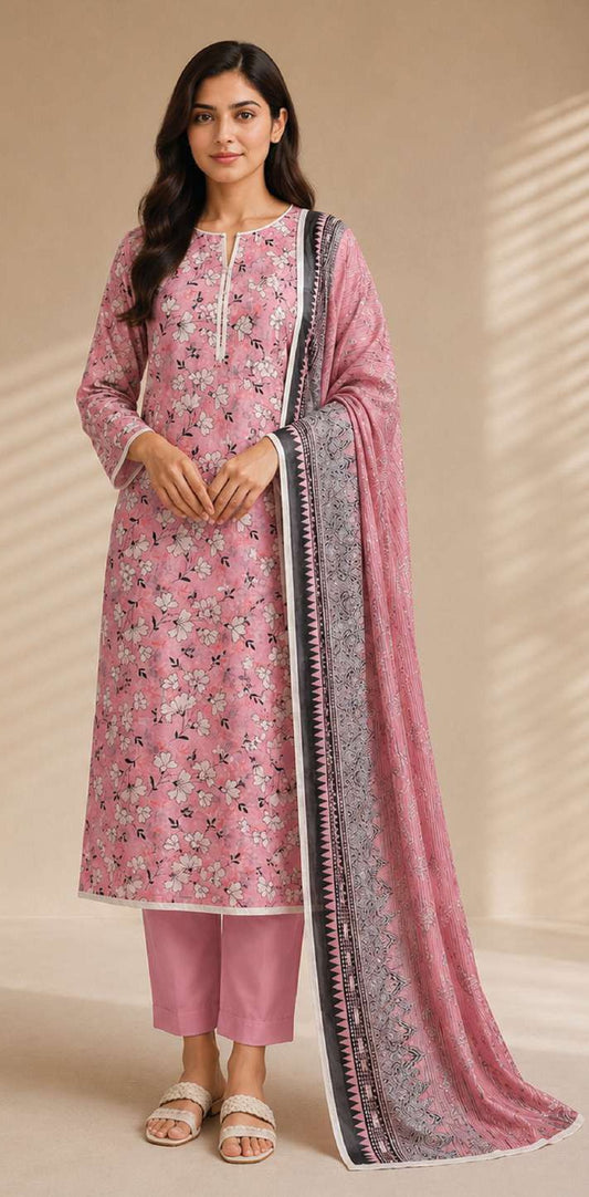 Khaadi 3-Piece Unstitched Lawn Suit – Yellow (SS2506A)