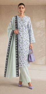 Khaadi 3-Piece Unstitched Lawn Suit – Mint (SS2706A)